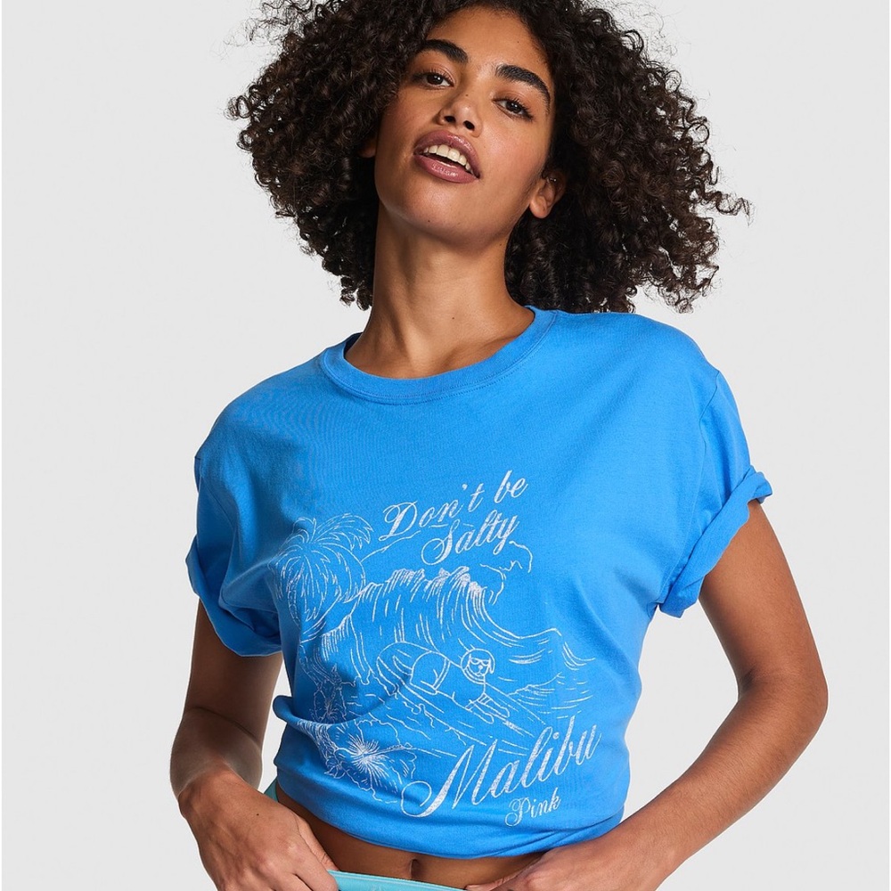 Pink Victorias Secret Campus cotton t shirt